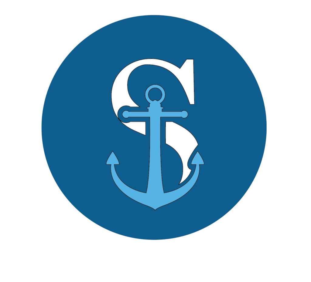 SCS Logo with Name 2022 (White Outline and Text)